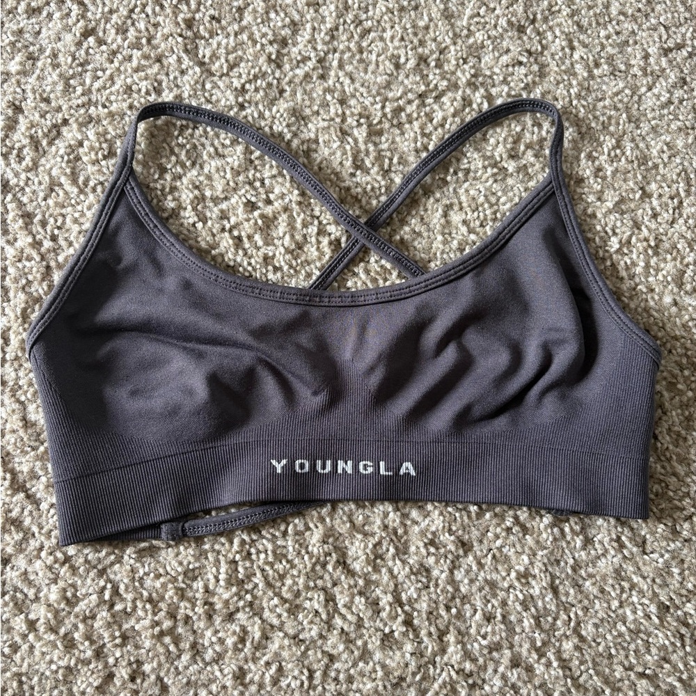 YoungLA Women's Charcoal Sports Bra